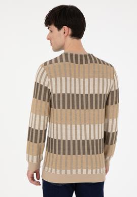 Erkek Regular Fit Bisiklet Yaka Taş Sweatshirt - 50290623017