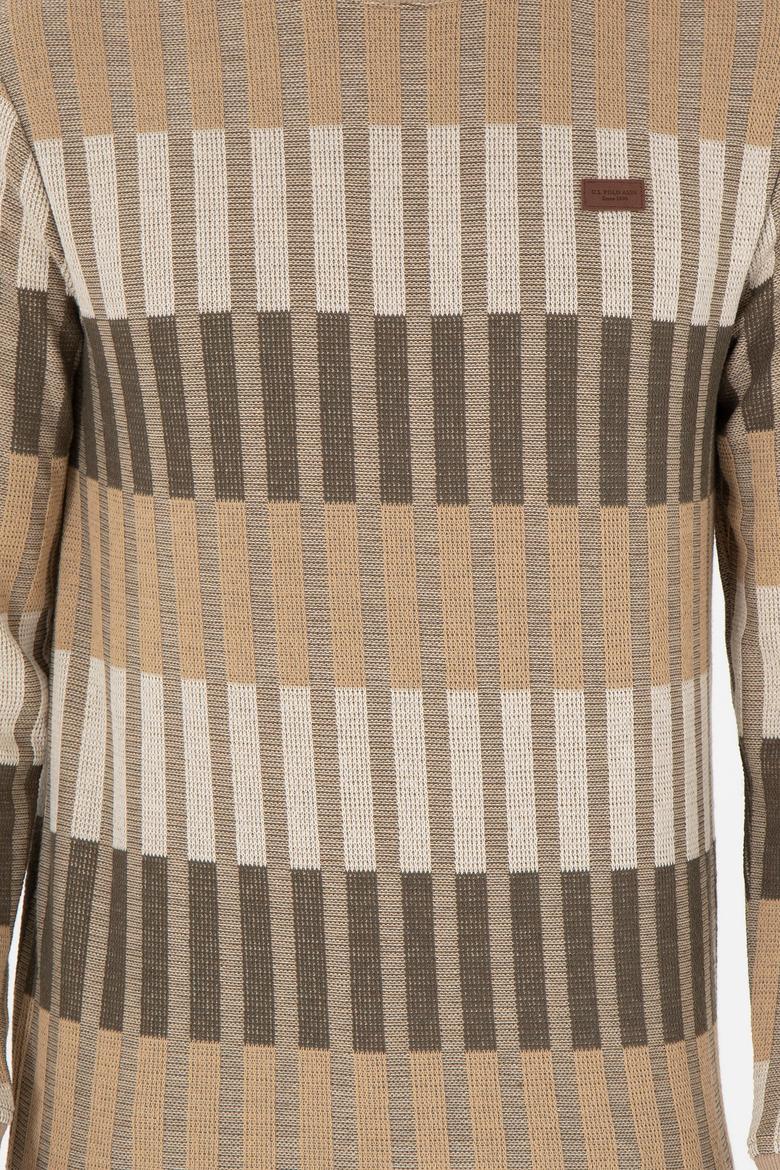 Erkek Regular Fit Bisiklet Yaka Taş Sweatshirt - 50290623017