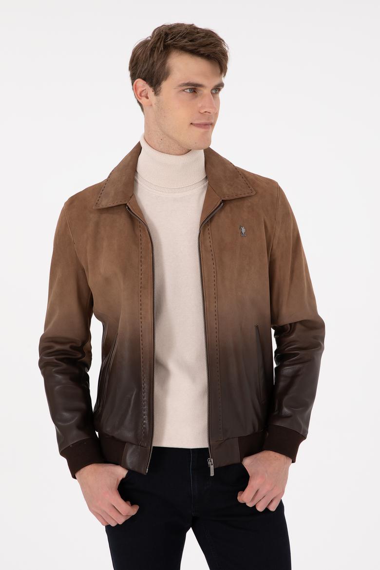 Erkek Taba Deri Ceket