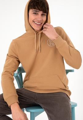 Erkek Camel Sweatshirt - 50293361075