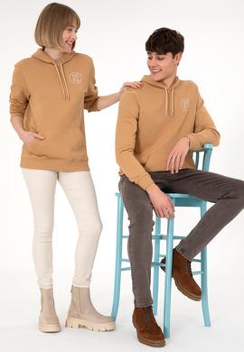 Erkek Camel Sweatshirt - 50293361075