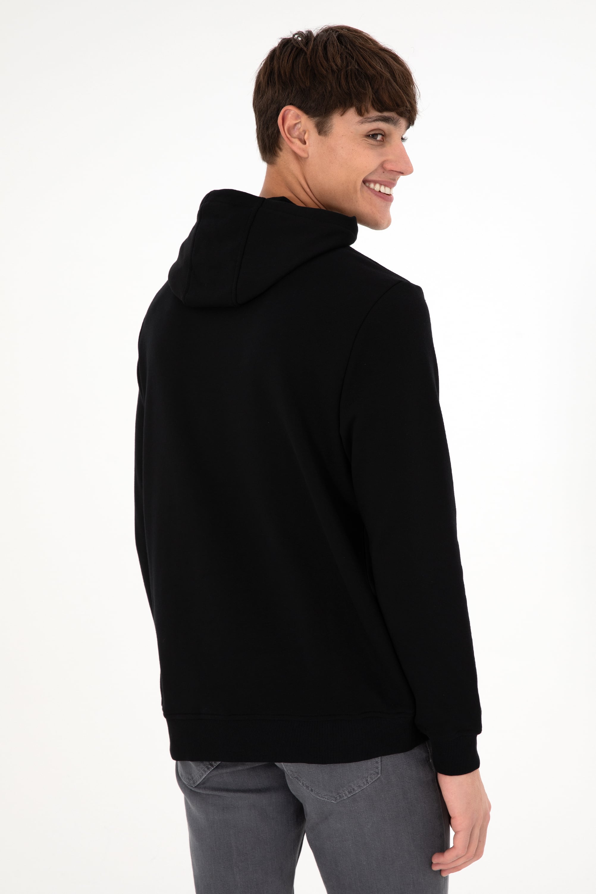 Erkek Siyah Sweatshirt - Image 6