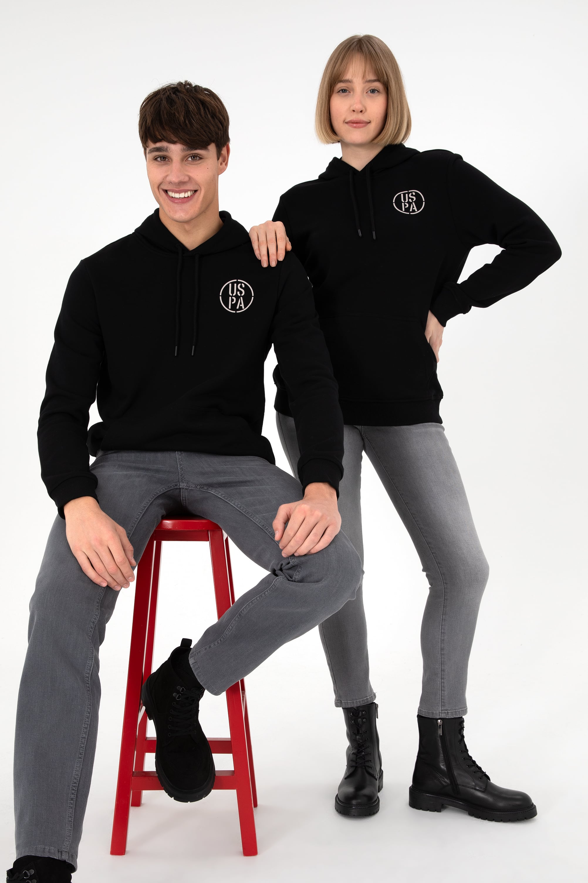 Erkek Siyah Sweatshirt - Image 2