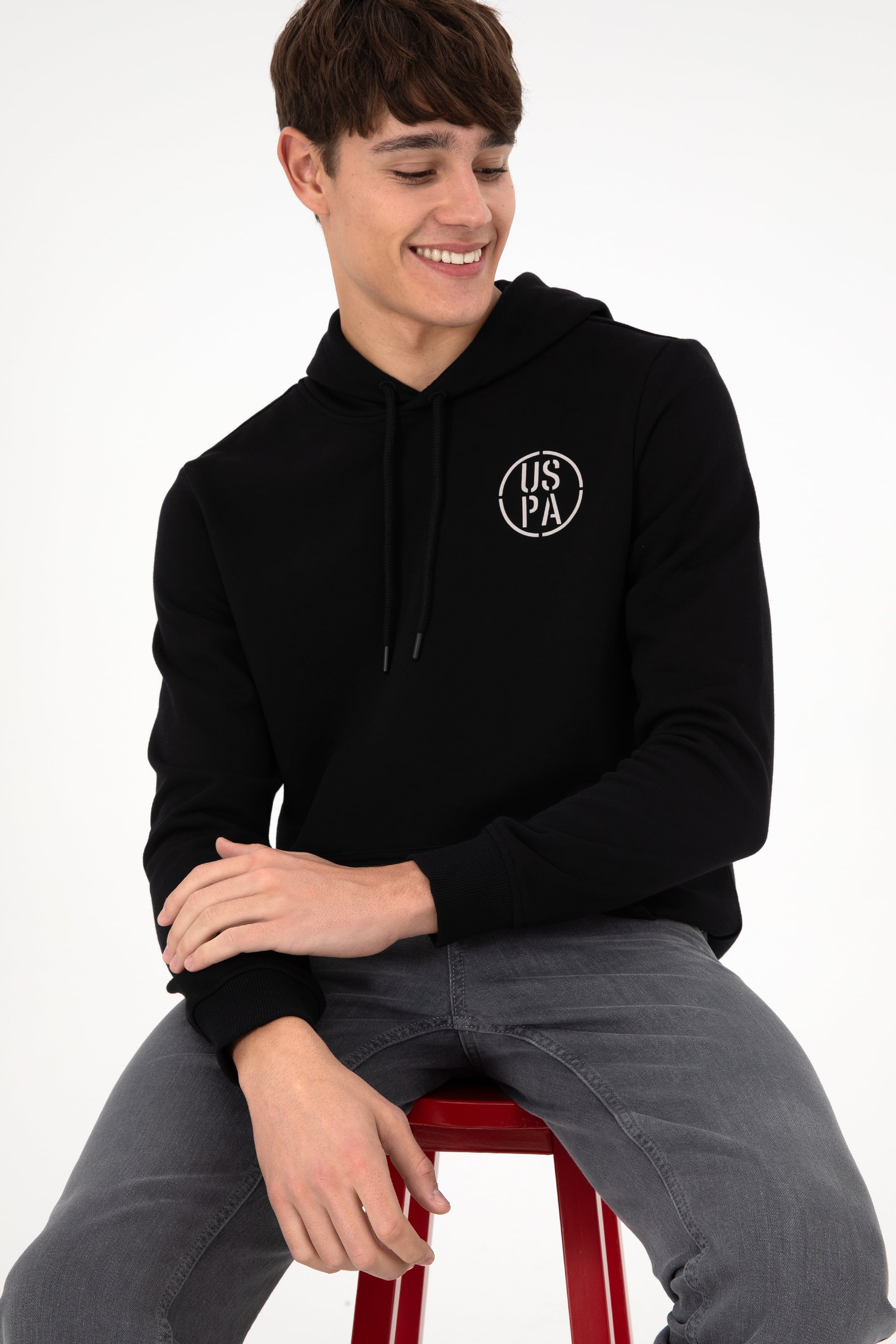 Erkek Siyah Sweatshirt