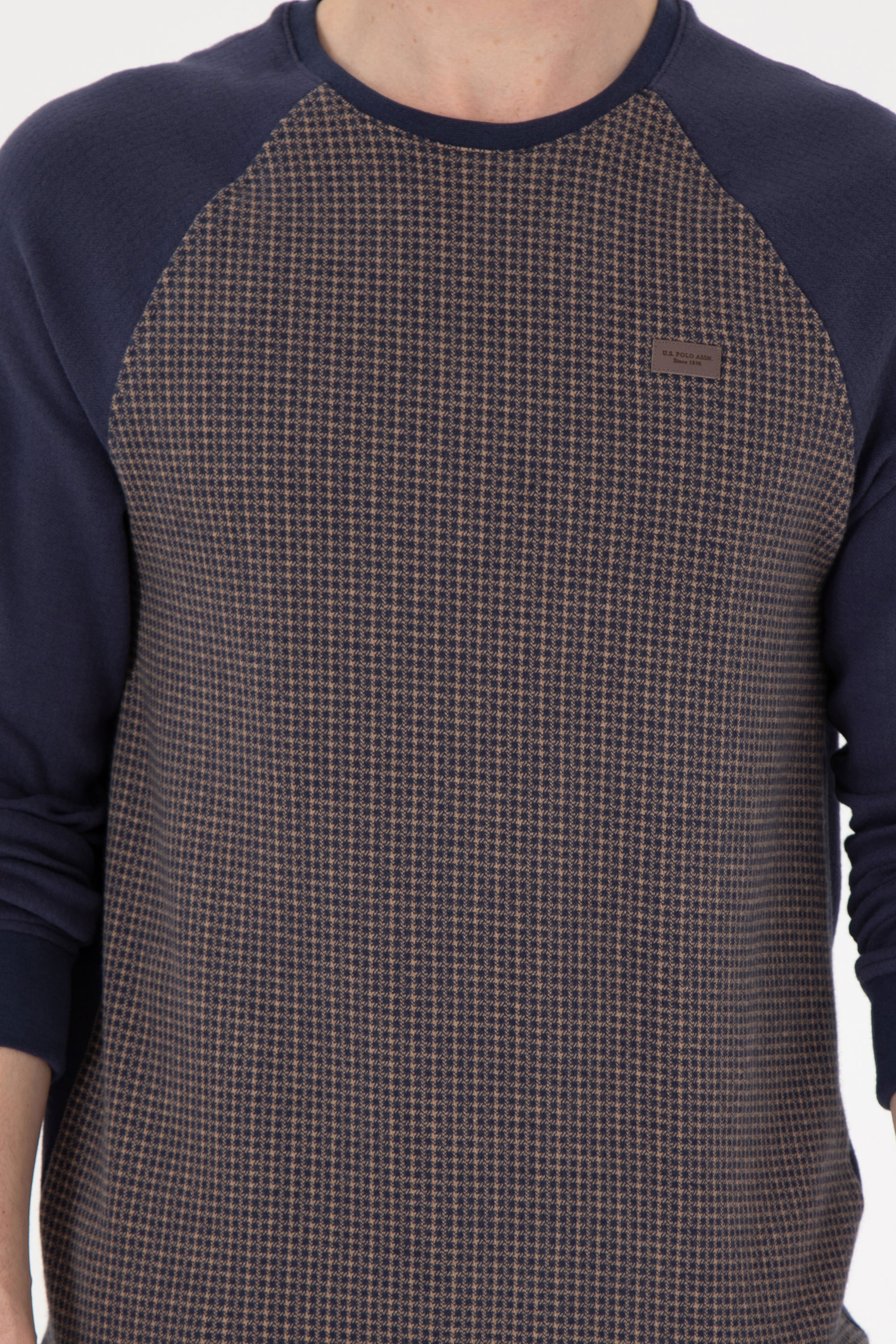 Erkek Regular Fit Bisiklet Yaka İndigo Sweatshirt - Image 6