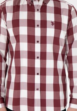 Erkek Bordo Uzun Kollu Gömlek - 50296595005