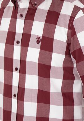 Erkek Bordo Uzun Kollu Gömlek - 50296595005