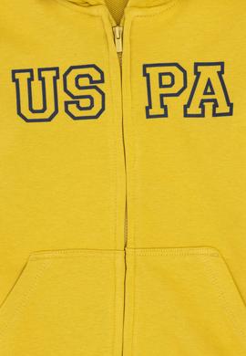 Erkek Çocuk Fermuarlı Kapüşonlu Basic Sarı Sweatshirt - 50293472058