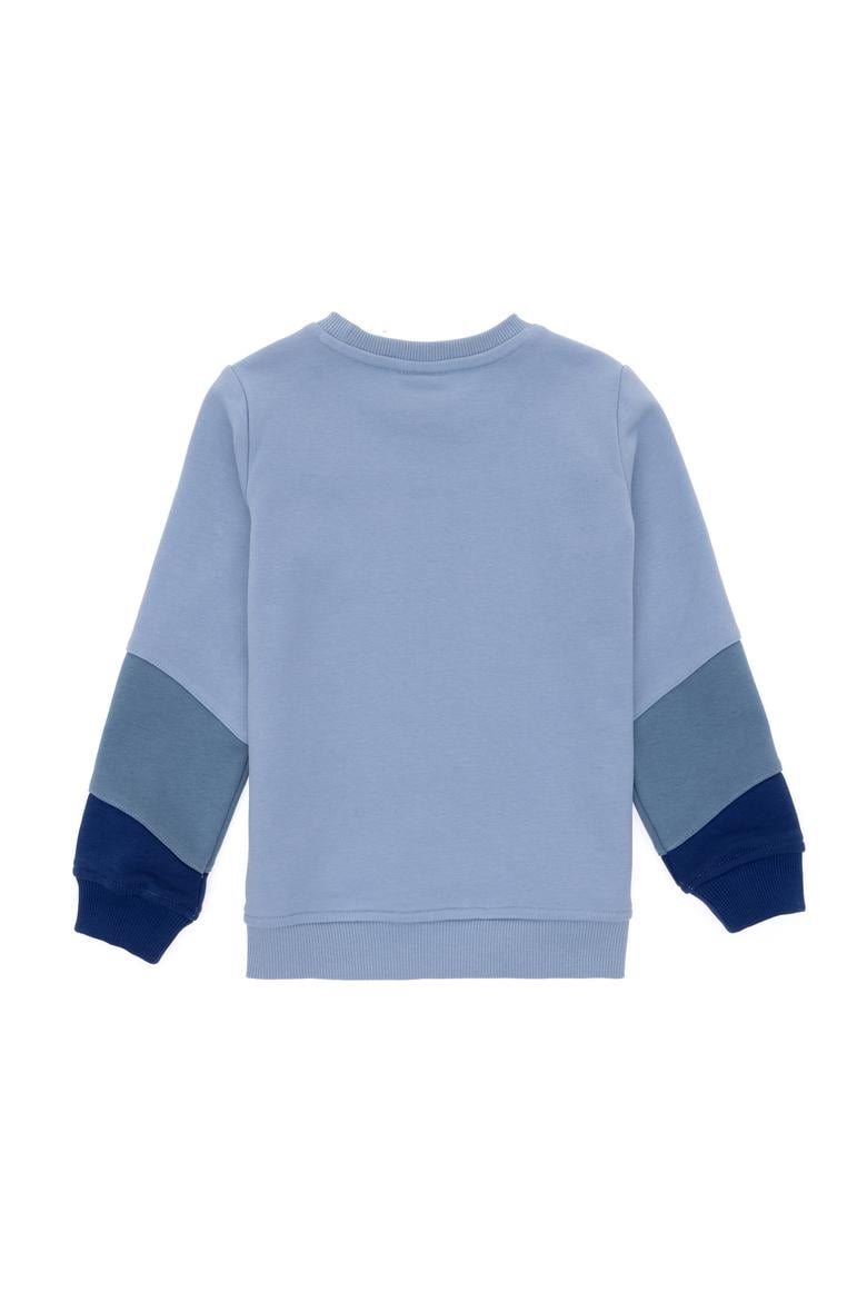 Erkek Çocuk Açık Mavi Bisiklet Yaka Sweatshirt - 50293604008