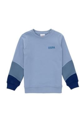 Erkek Çocuk Açık Mavi Bisiklet Yaka Sweatshirt - 50293604008