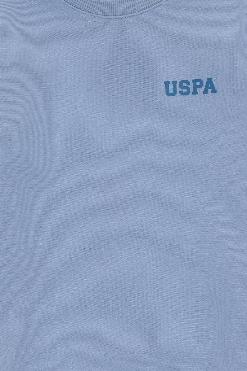 Erkek Çocuk Açık Mavi Bisiklet Yaka Sweatshirt