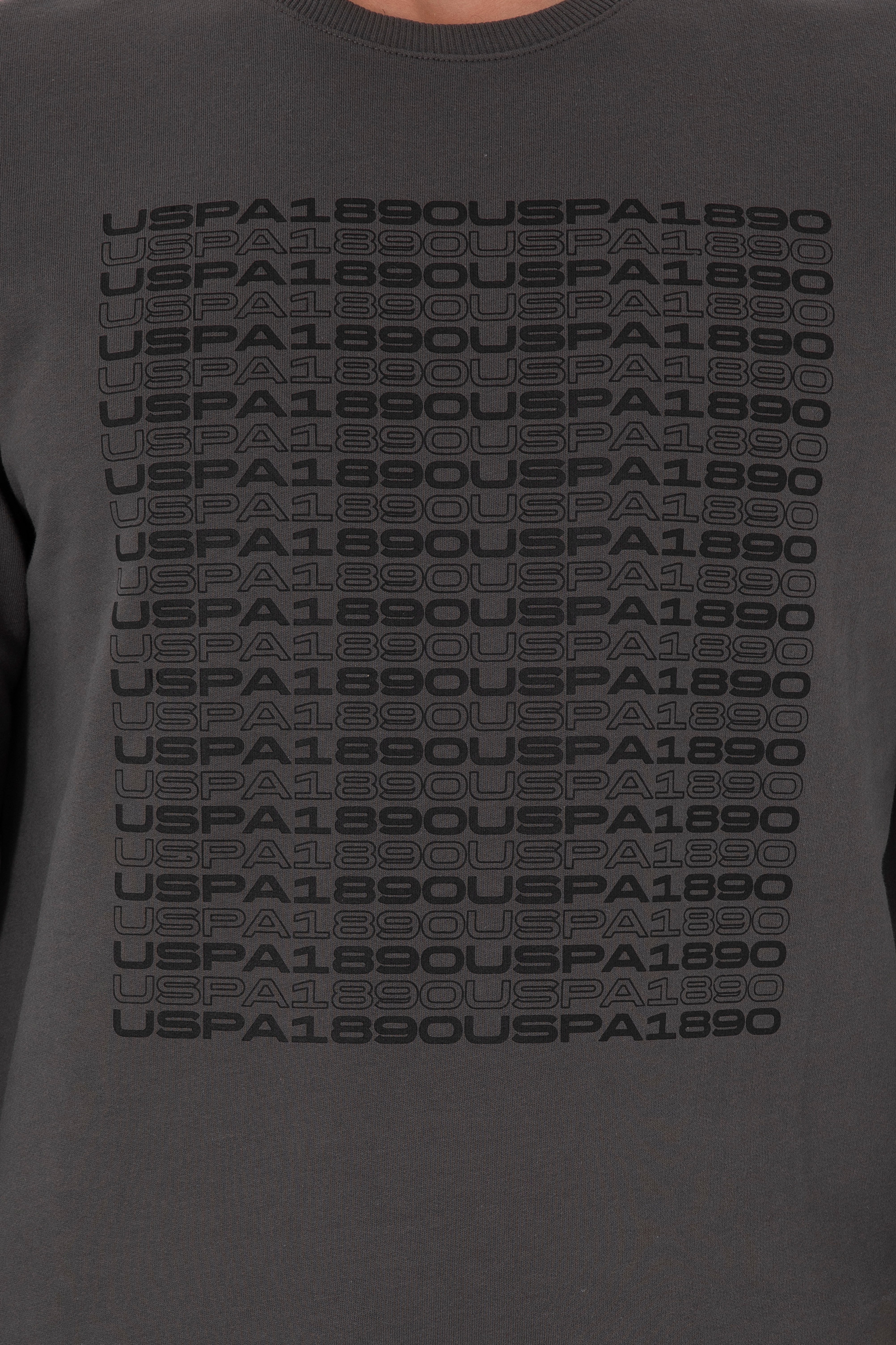 Erkek Regular Fit Bisiklet Yaka Antrasit Sweatshirt - Image 6
