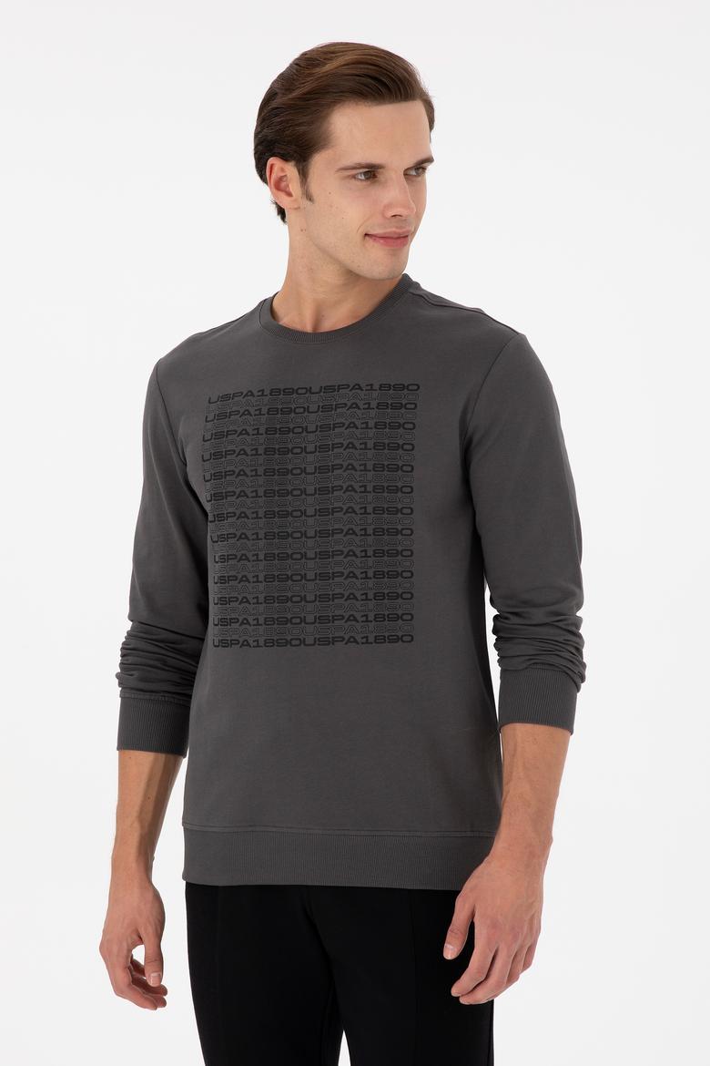 Erkek Regular Fit Bisiklet Yaka Antrasit Sweatshirt