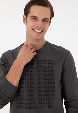 Erkek Regular Fit Bisiklet Yaka Antrasit Sweatshirt - 50293461019