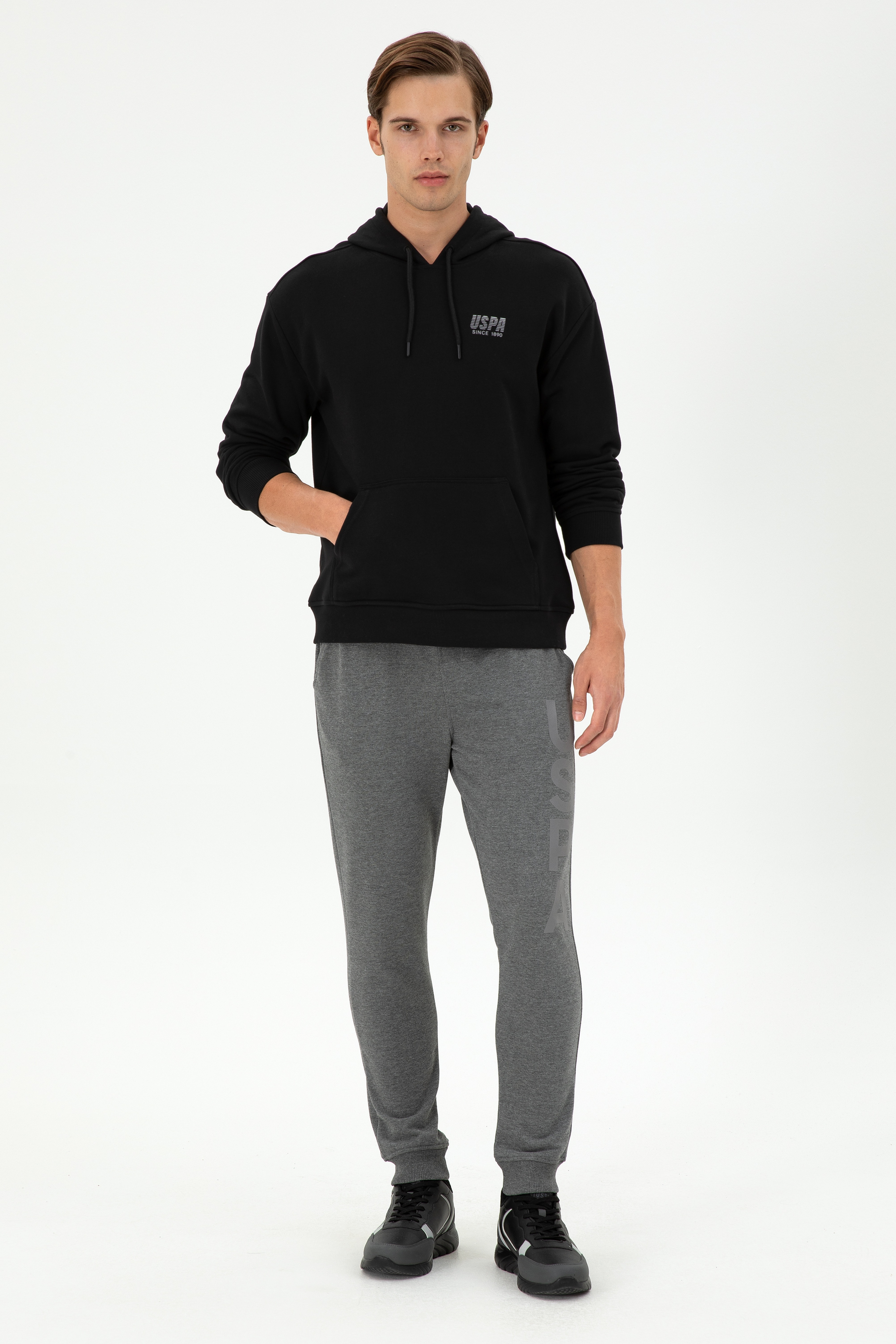 Erkek Siyah Sweatshirt - Image 4