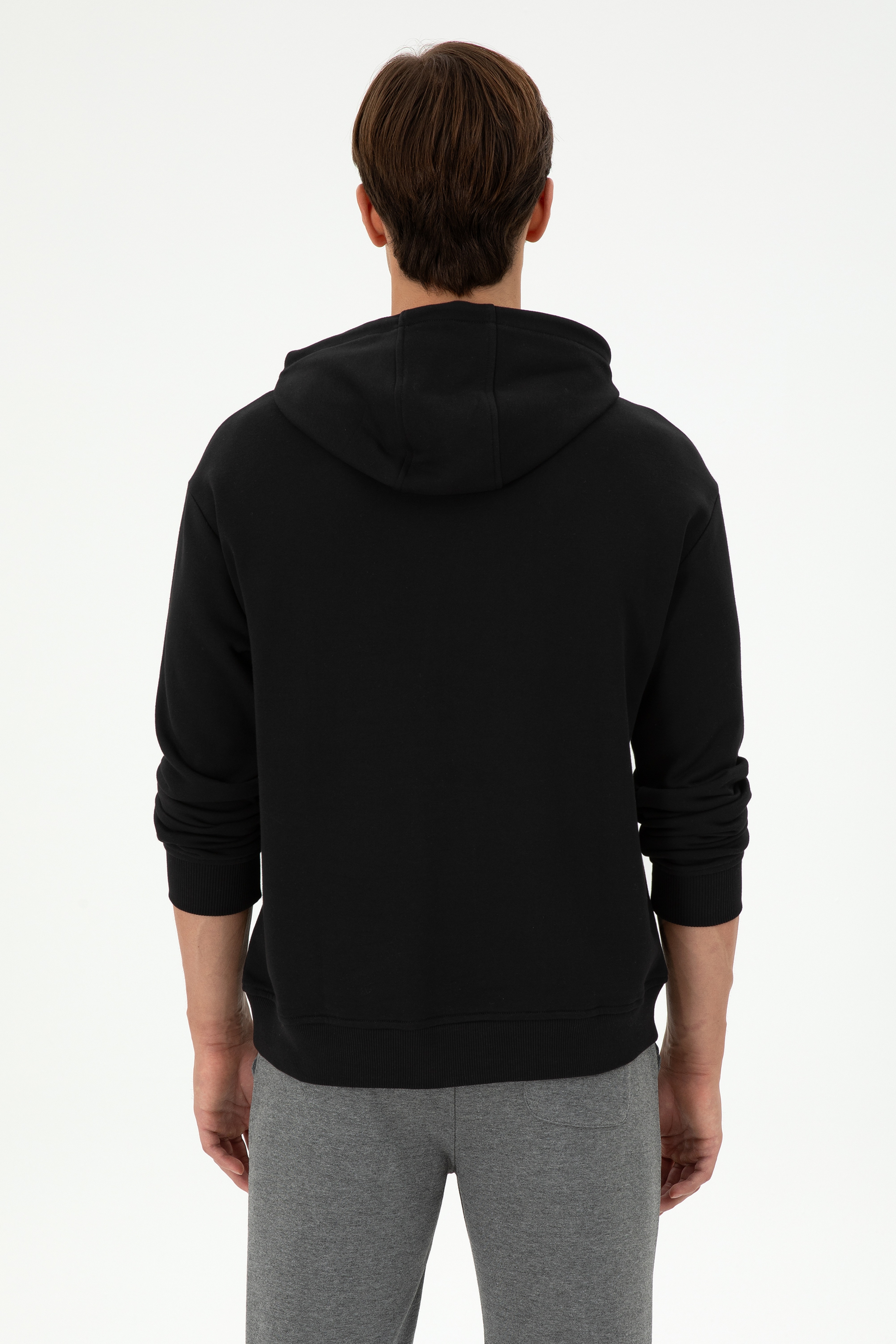 Erkek Siyah Sweatshirt - Image 5