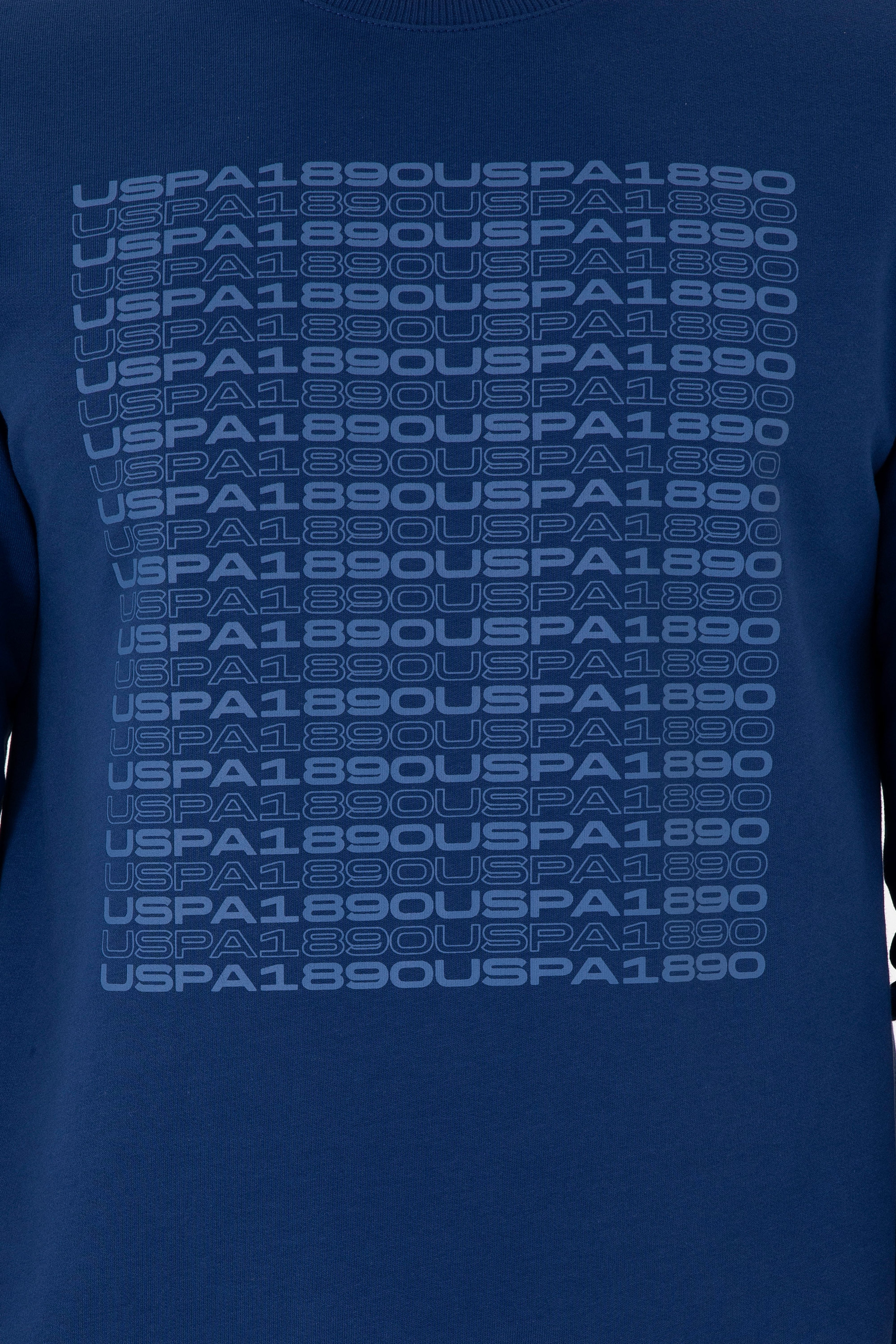 Erkek Regular Fit Bisiklet Yaka İndigo Sweatshirt - Image 6