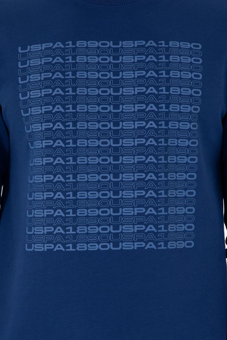 Erkek Regular Fit Bisiklet Yaka İndigo Sweatshirt - 50293461009