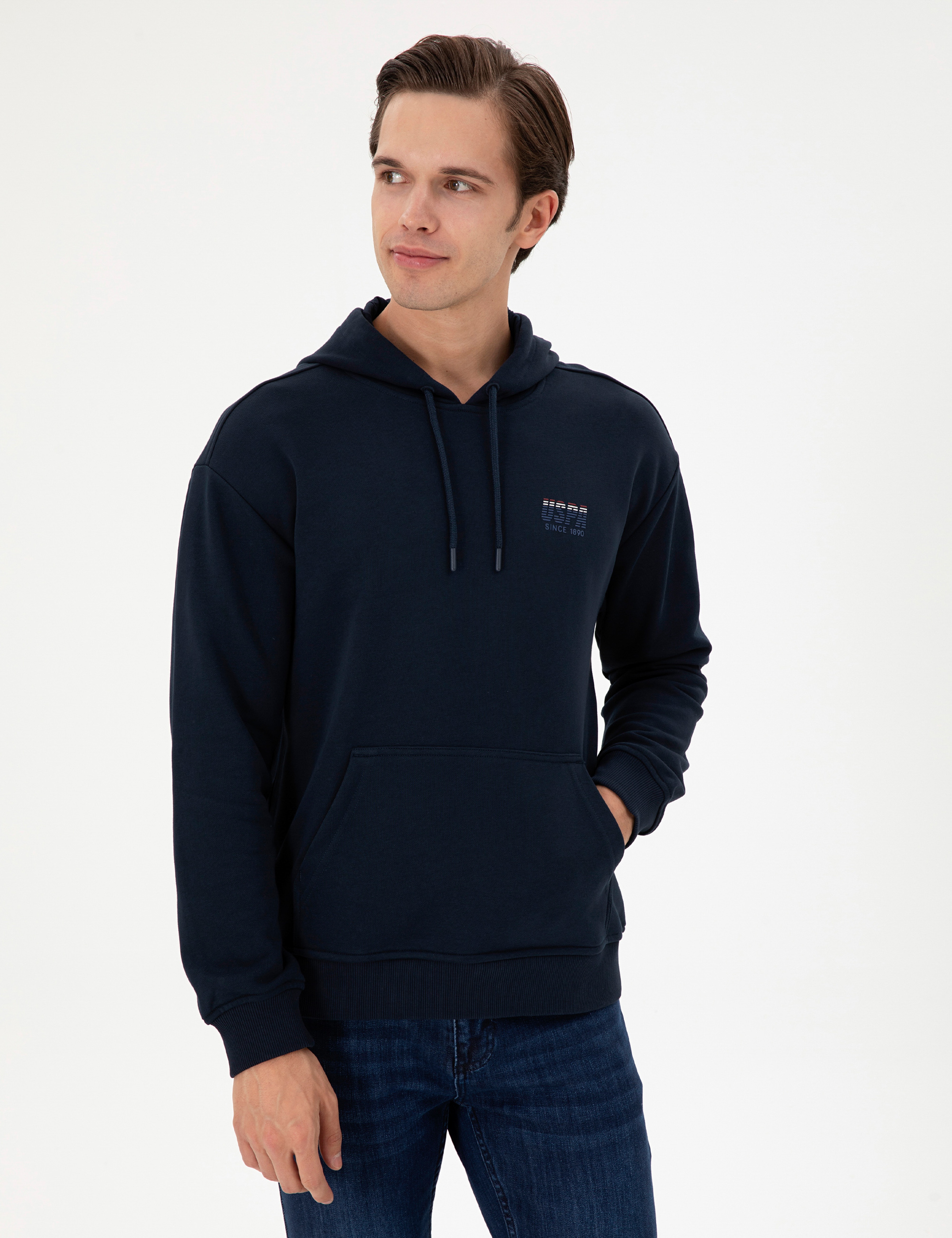 Erkek Lacivert Sweatshirt - Image 3