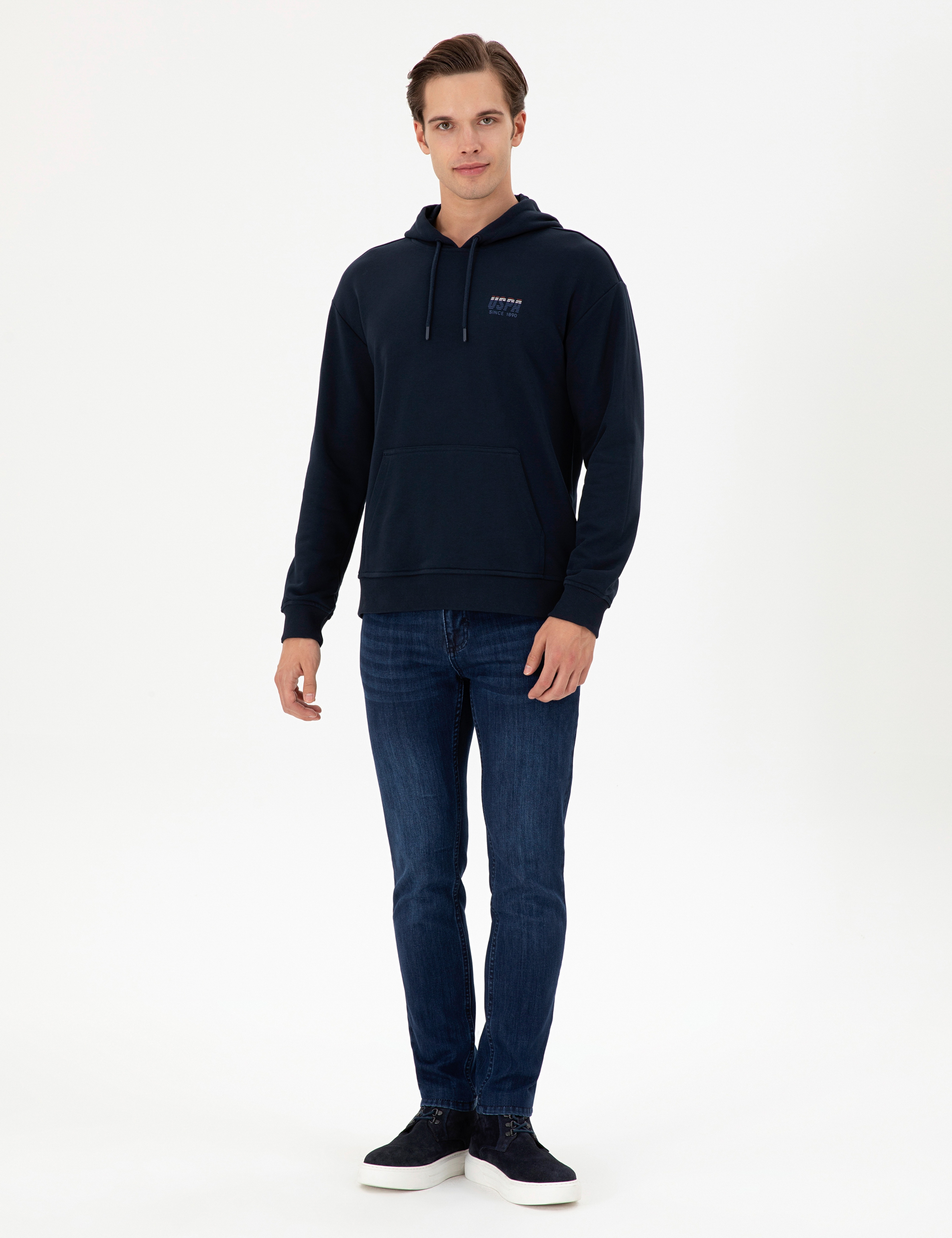 Erkek Lacivert Sweatshirt - Image 4