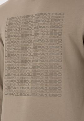 Erkek Regular Fit Bisiklet Yaka Açık Haki Sweatshirt - 50293461026