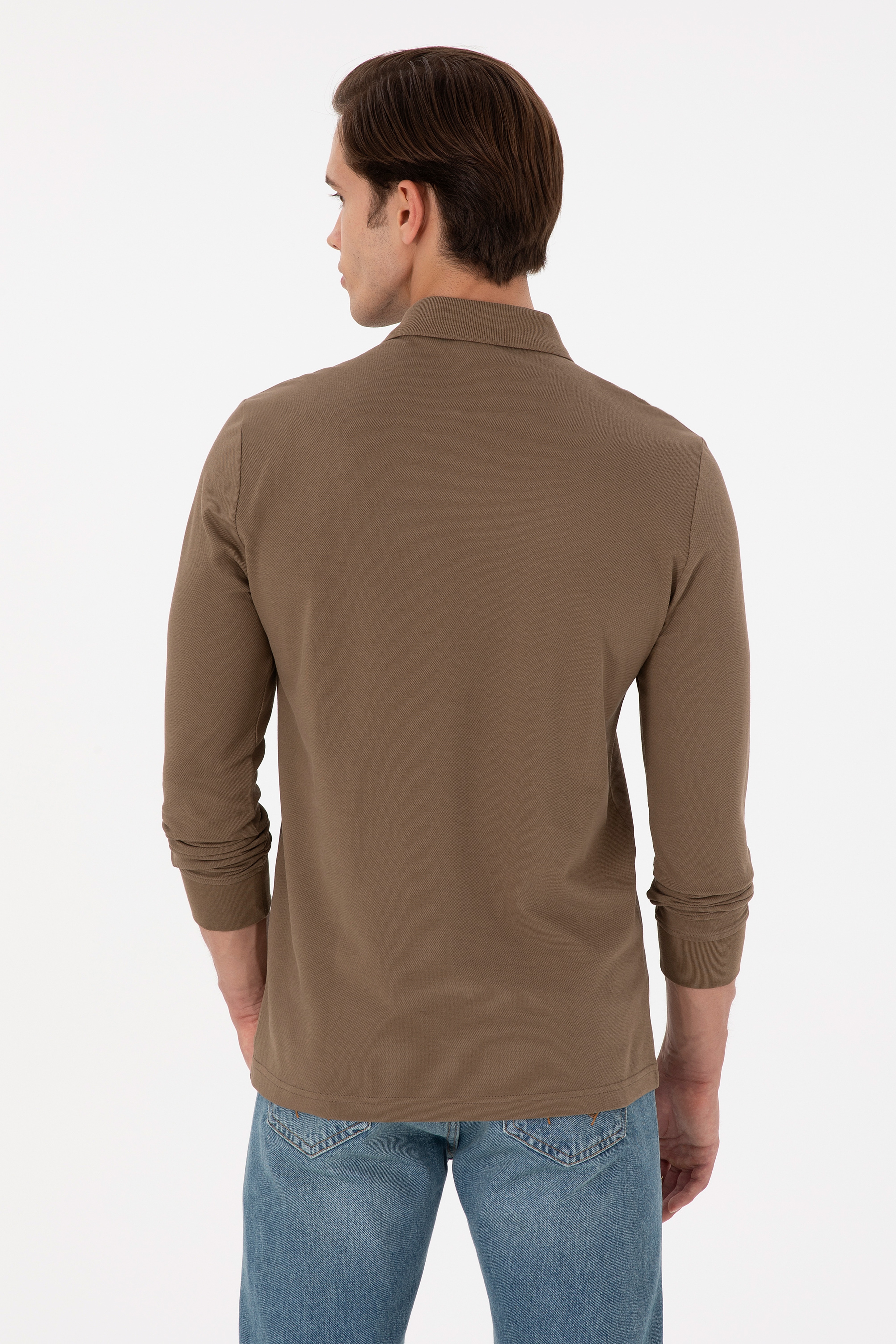 Erkek Haki Sweatshirt - Image 5