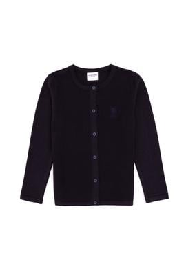 Kız Çocuk Lacivert Bisiklet Yaka Triko Hırka - 50294745005