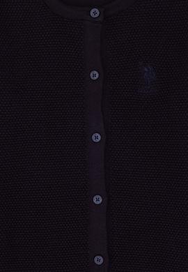 Kız Çocuk Lacivert Bisiklet Yaka Triko Hırka - 50294745005