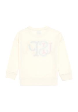 Kız Çocuk Krem Bisiklet Yaka Sweatshirt - 50296285019