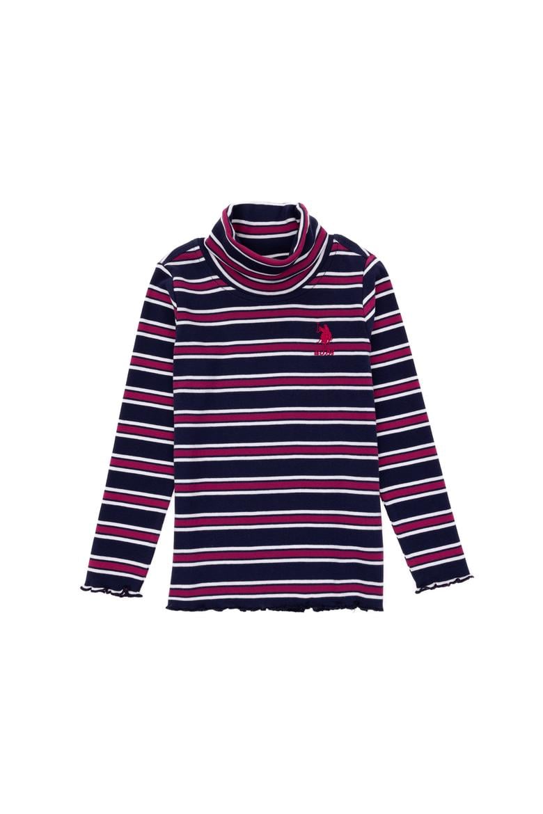 Kız Çocuk Lacivert Balıkçı Yaka Sweatshirt - 50296286002