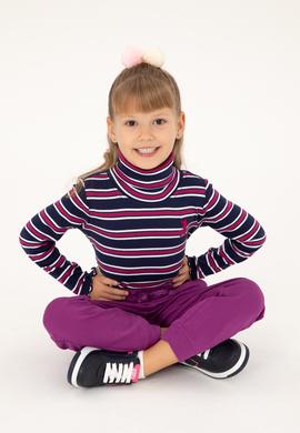 Kız Çocuk Lacivert Balıkçı Yaka Sweatshirt - 50296286002