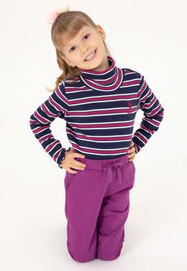 Kız Çocuk Lacivert Balıkçı Yaka Sweatshirt - 50296286002