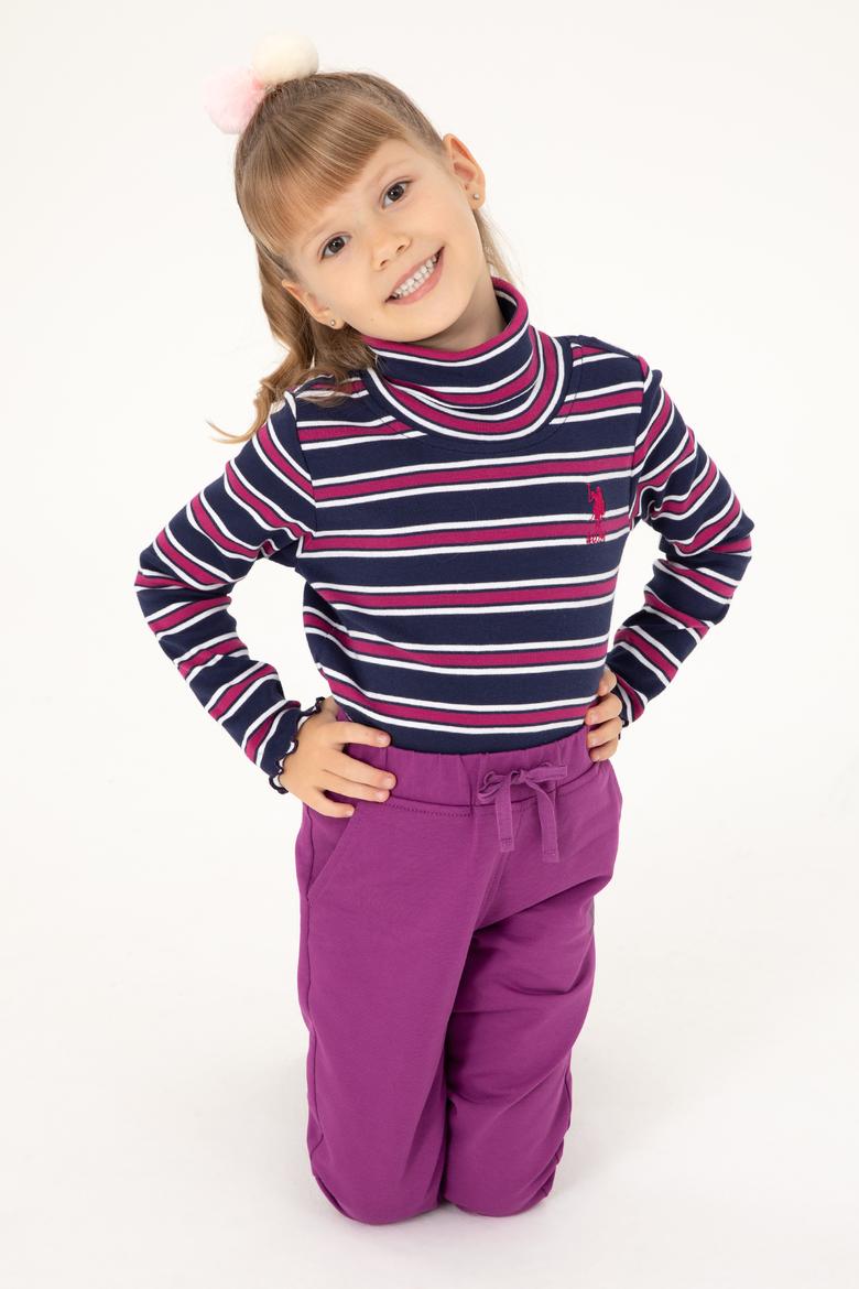 Kız Çocuk Lacivert Balıkçı Yaka Sweatshirt - 50296286002