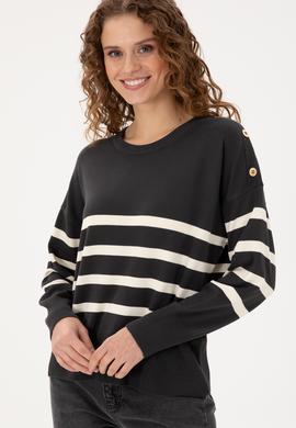 Kadın Antrasit Melanj Bisiklet Yaka Kazak - 50297070035