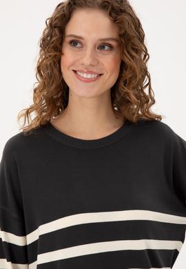 Kadın Antrasit Melanj Bisiklet Yaka Kazak - 50297070035