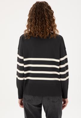 Kadın Antrasit Melanj Bisiklet Yaka Kazak - 50297070035