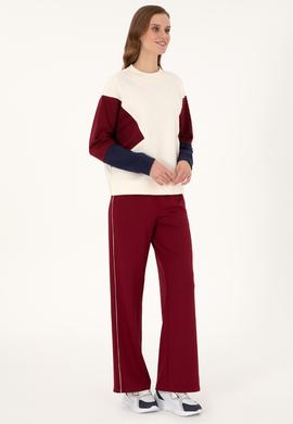 Kadın Krem Bisiklet Yaka Sweatshirt - 50297330007