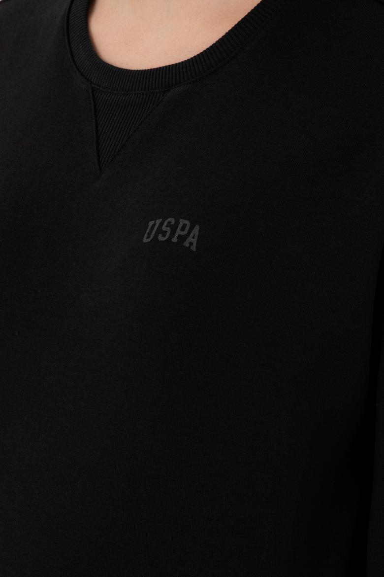 Kadın Siyah Basic Bisiklet Yaka Sweatshirt - 50297296029