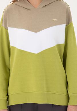 Kadın Fıstık Yeşili Kapüşonlu Sweatshirt - 50297376014