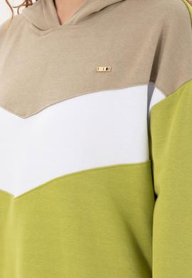 Kadın Fıstık Yeşili Kapüşonlu Sweatshirt - 50297376014