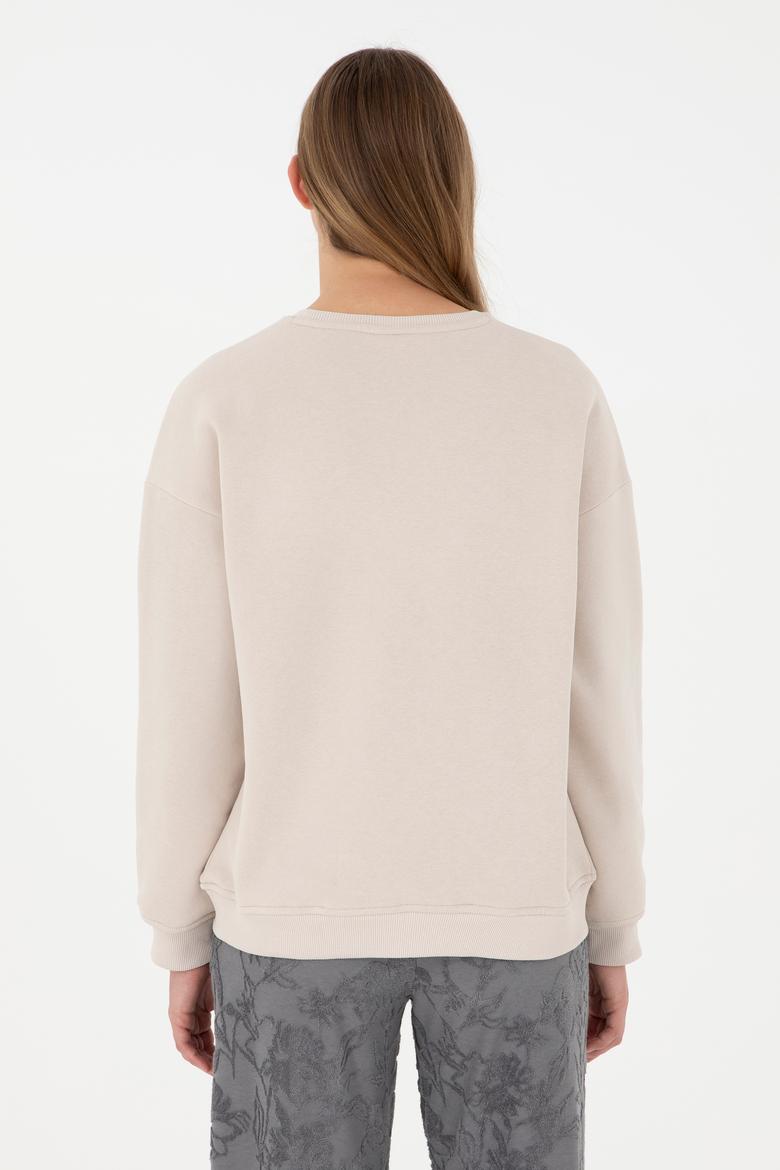 Kadın Taş Basic Bisiklet Yaka Sweatshirt - 50297296047