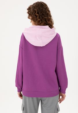 Kadın Menekşe Kapüşonlu Sweatshirt - 50297376007