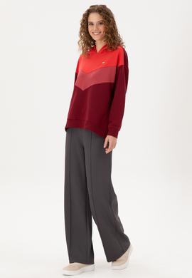 Kadın Bordo Kapüşonlu Sweatshirt - 50297376024