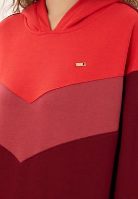 Kadın Bordo Kapüşonlu Sweatshirt - 50297376024