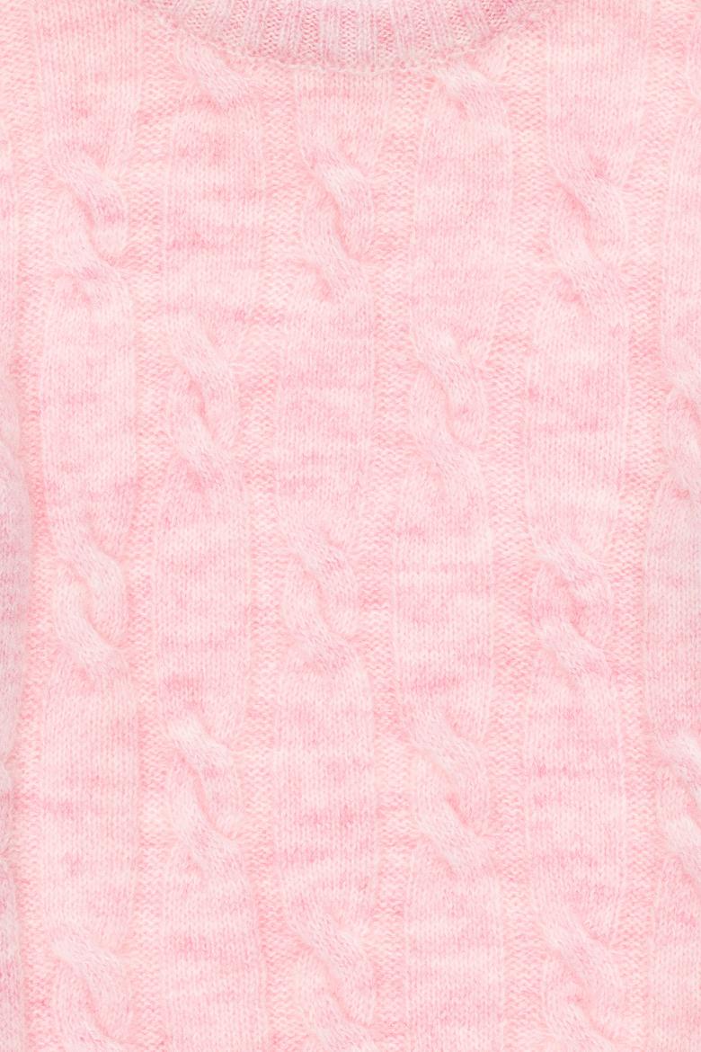 Kız Çocuk Pembe Bisiklet Yaka Kazak - 50297150004