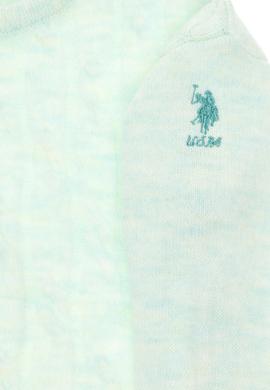 Kız Çocuk Su Yeşili Bisiklet Yaka Kazak - 50297150022