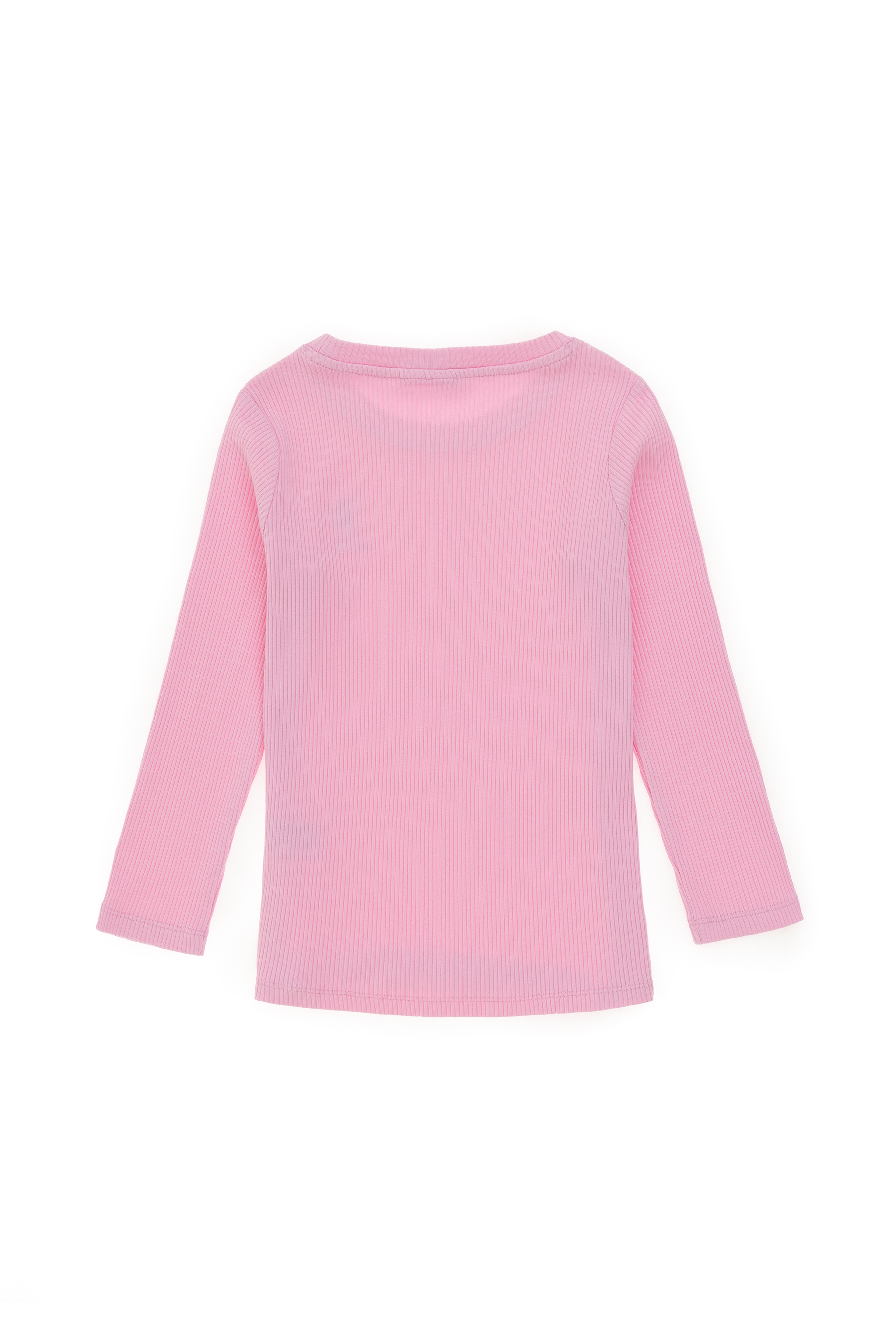 Kız Çocuk Pembe Bisiklet Yaka Sweatshirt