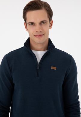Erkek Lacivert Basic Sweatshirt - 50298243033