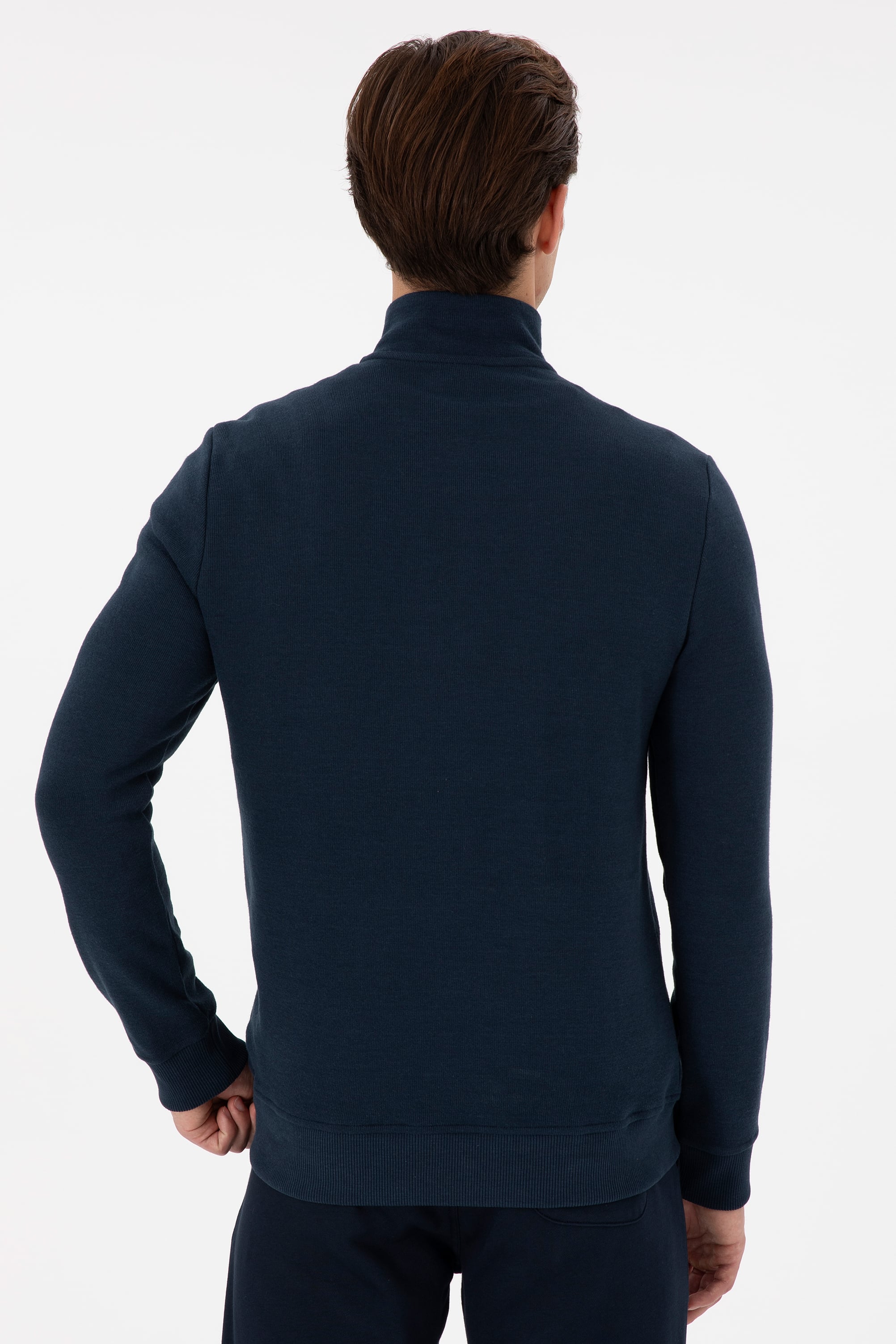 Erkek Lacivert Basic Sweatshirt