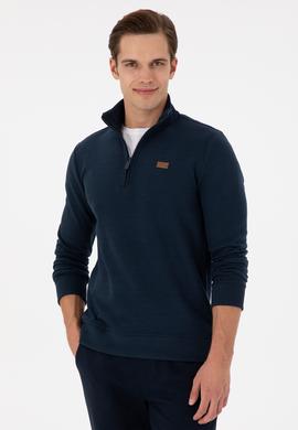 Erkek Lacivert Basic Sweatshirt - 50298243033